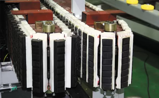 نوع زنجیری زنجیری لبۀ شیشه عمودی